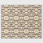 Muscheln Muster Sommernatürliche Farbtöne von Brau Geschenkpapier (Flach)