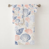 Muscheln Nahtloses Muster Badhandtuch Set (Insitu)