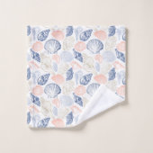 Muscheln Nahtloses Muster Badhandtuch Set (Waschlappen)