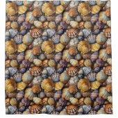 Muscheln Nahtloses Muster Duschvorhang (Vorderseite)