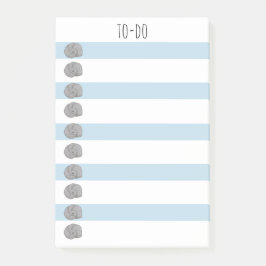 Muscheln Nautical Blue und White To-Do-Liste Post-it Klebezettel