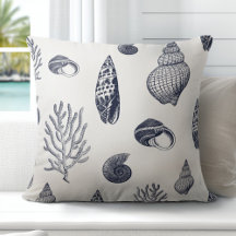 Muscheln Navy Blue White