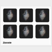 Muscheln Nr. 6 Farbversion Quadratischer Aufkleber (Blatt)