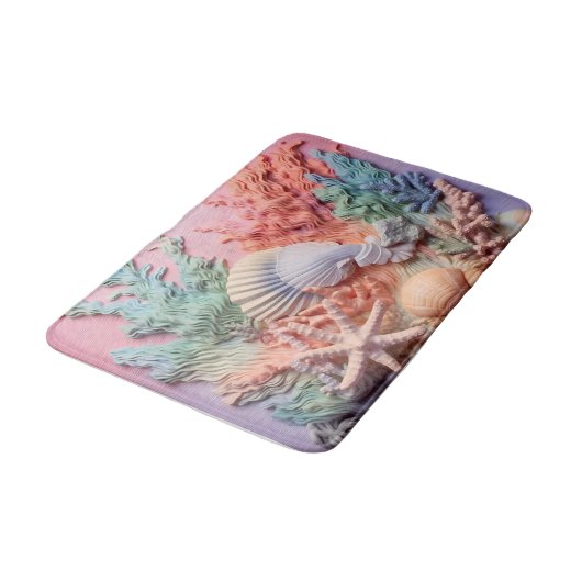 Muscheln, Ocean Bath Room Rug Mat Wohngestaltung Badematte (Schrägansicht)