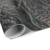 Muscheln Ocean Beach Aquamarin Black Art Decoupage Geschenkpapier (Rolleneckpunkt)