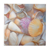 Muscheln Ocean Beach Decoupage Art Design Fliese (Vorderseite)