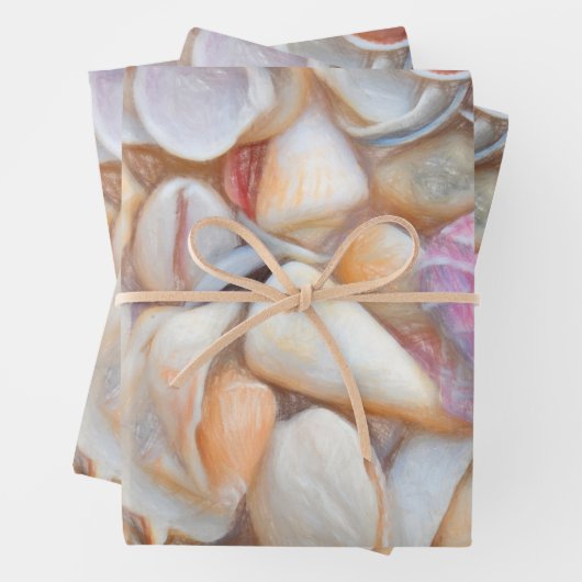 Muscheln Ocean Beach Decoupage Art Design Geschenkpapier Set (Beispiel)