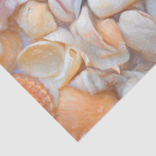 Muscheln Ocean Beach Decoupage Art Design Seidenpapier (Ausschnitt)