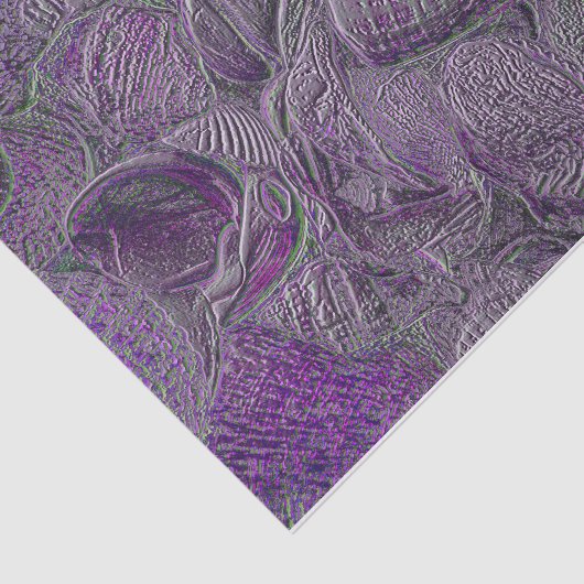 Muscheln Ocean Beach Lila Gray Metallic Seidenpapier (Ausschnitt)