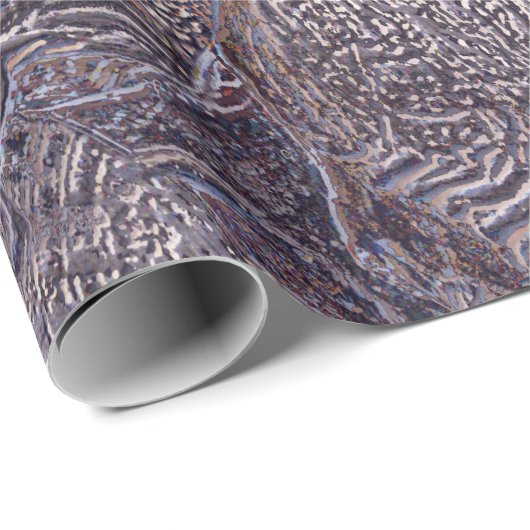 Muscheln Ocean Beach Lila Metallic Decoupage Geschenkpapier (Rolleneckpunkt)