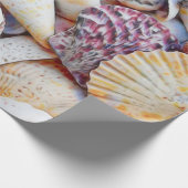 Muscheln Ocean Beach Wasserfarbendekoutierung Geschenkpapier (Ecke)