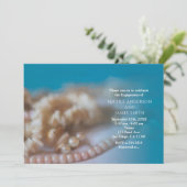 Muscheln & Perlen Eleganter, bemalt Strand Einladu Einladung (Stehend Vorderseite)