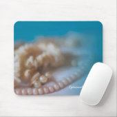 Muscheln & Perlen Eleganter gestrichener Strand Mousepad (Mit Mouse)