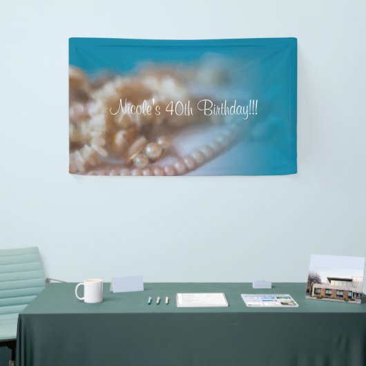 Muscheln & Perlen Elegantes Party am Strand Banner (Messeveranstaltung)