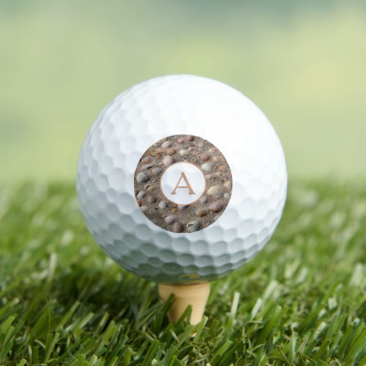 Muscheln personalisiert Monogramm Golfball (Insitu T-Shirt)
