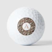 Muscheln personalisiert Monogramm Golfball (Vorderseite)