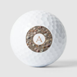Muscheln personalisiert Monogramm Golfball