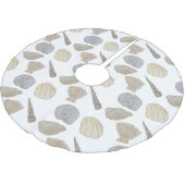 Muscheln Polyester Weihnachtsbaumdecke (Schrägansicht)