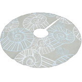 Muscheln Polyester Weihnachtsbaumdecke (Schrägansicht)