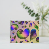Muscheln Postkarte (Stehend Vorderseite)