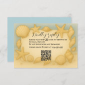 Muscheln QR-Code RSVP-Karte RSVP Karte (Vorne/Hinten)