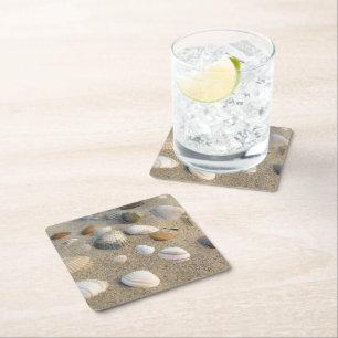 Muscheln Rechteckiger Pappuntersetzer