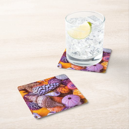 Muscheln Rechteckiger Pappuntersetzer (Vor Ort)