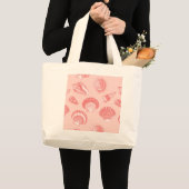 Muscheln - rosa und weiß jumbo stoffbeutel (Vorderseite (Produkt))