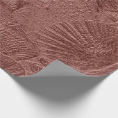 Muscheln Rose Goldener Ozean Beach Elegante Dekora Geschenkpapier (Ecke)