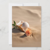 Muscheln Rose Sand Save The Date (Rückseite)