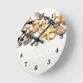 Muscheln Runde Wanduhr (Winkel)
