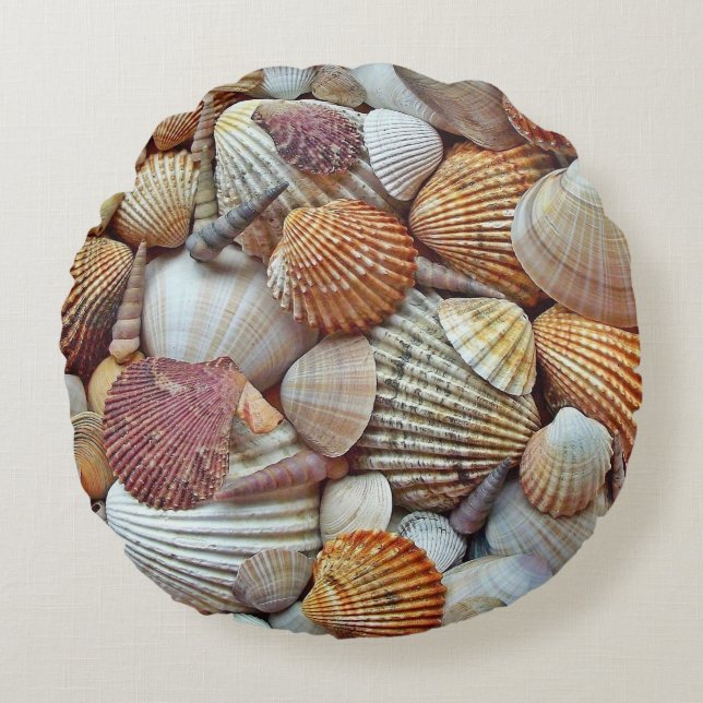 Muscheln Rundes Kissen (Vorderseite)
