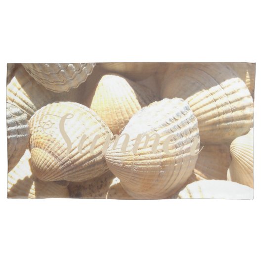 Muscheln-Sammlung Fotografie Name oder Text hinzuf Kissenbezug (Vorderseite-Links)