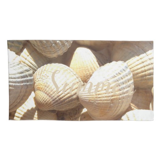 Muscheln-Sammlung Fotografie Name oder Text hinzuf Kissenbezug (Rückseite-Rechts)