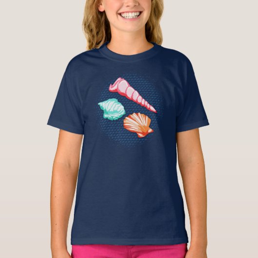 Muscheln Sandy Beach Vacation T-Shirt (Vorderseite)