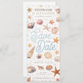 Muscheln Save the Date Lesezeichen Foto Einladung (Vorne/Hinten)