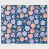 Muscheln Scallop abstraktes Muster Geschenkpapier (Flach)