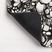Muscheln Schwarz und Weiß Mousepad (Ecke)