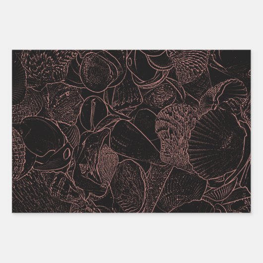 Muscheln Schwarzes Meer Geschenkpapier Set (Vorderseite 3)