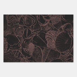 Muscheln Schwarzes Meer Geschenkpapier Set