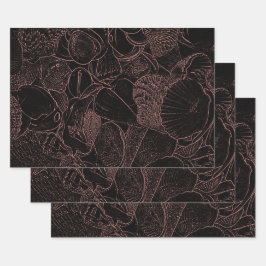Muscheln Schwarzes Meer Geschenkpapier Set