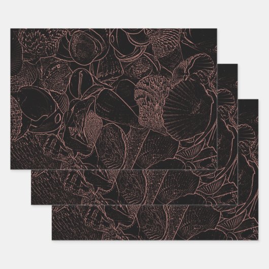 Muscheln Schwarzes Meer Geschenkpapier Set (Set)