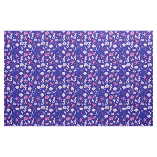 Muscheln Seepferdchen und Seesterne Stoff (Fat Quarter (45,7 x 55,9 cm))