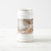 Muscheln, Sommer Beach Exotik tropische Romantik Bierglas (Mittel)