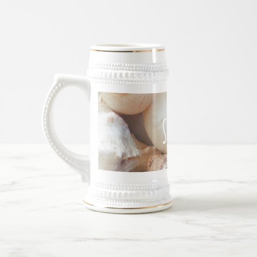 Muscheln, Sommer Beach Exotik tropische Romantik Bierglas (Links)