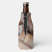 Muscheln, Sommer Beach Exotik tropische Romantik Flaschenkühler (Flasche Rückseite)