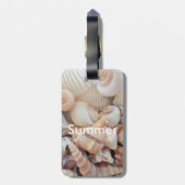 Muscheln, Sommer Beach Exotik tropische Romantik Gepäckanhänger (Rückseite vertikal)