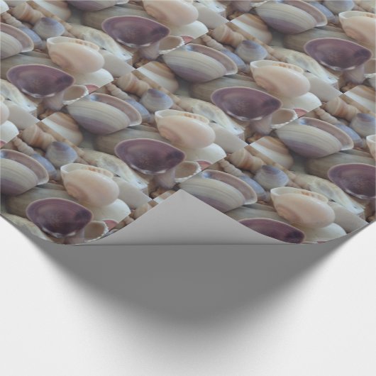Muscheln, Sommer Beach Exotik tropische Romantik Geschenkpapier (Ecke)