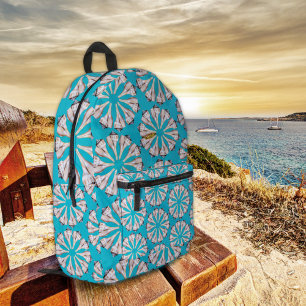 Muscheln Spiralmuster Bedruckter Rucksack