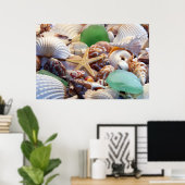Muscheln, Starfish & Beach Glass Poster (Heimbüro)